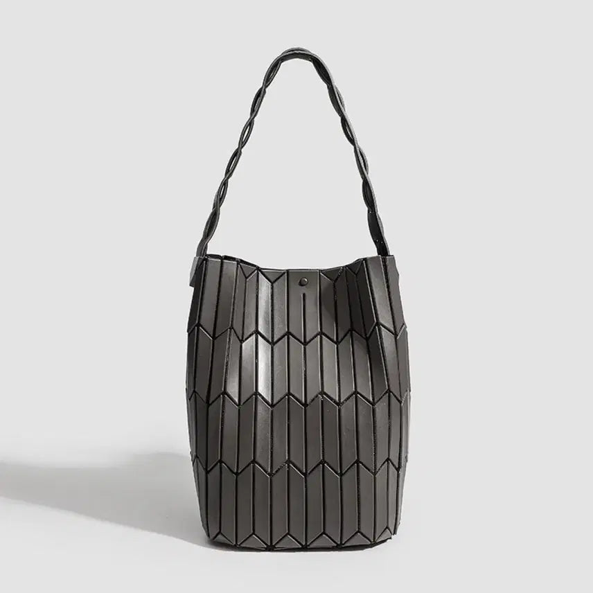 [BUNJANG] Pleated Tote Bag (Dark Grey) / 여름용 토트백 이세미야키스타일 데일리 손가방 / 다크그레이