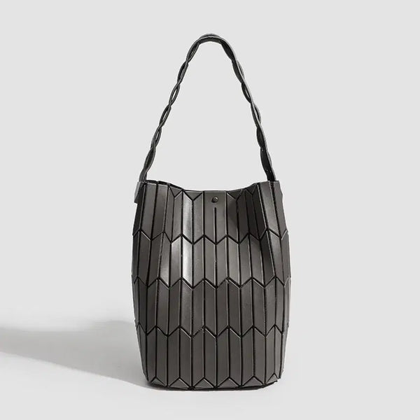 [BUNJANG] Pleated Tote Bag (Dark Grey) / 여름용 토트백 이세미야키스타일 데일리 손가방 / 다크그레이