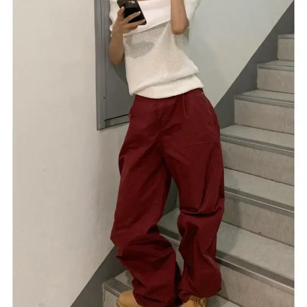 [BUNJANG] Shift8 Color Wide Pants with Full Pin-tucks / 시프트에잇 풀 핀턱 컬러 와이드 팬츠