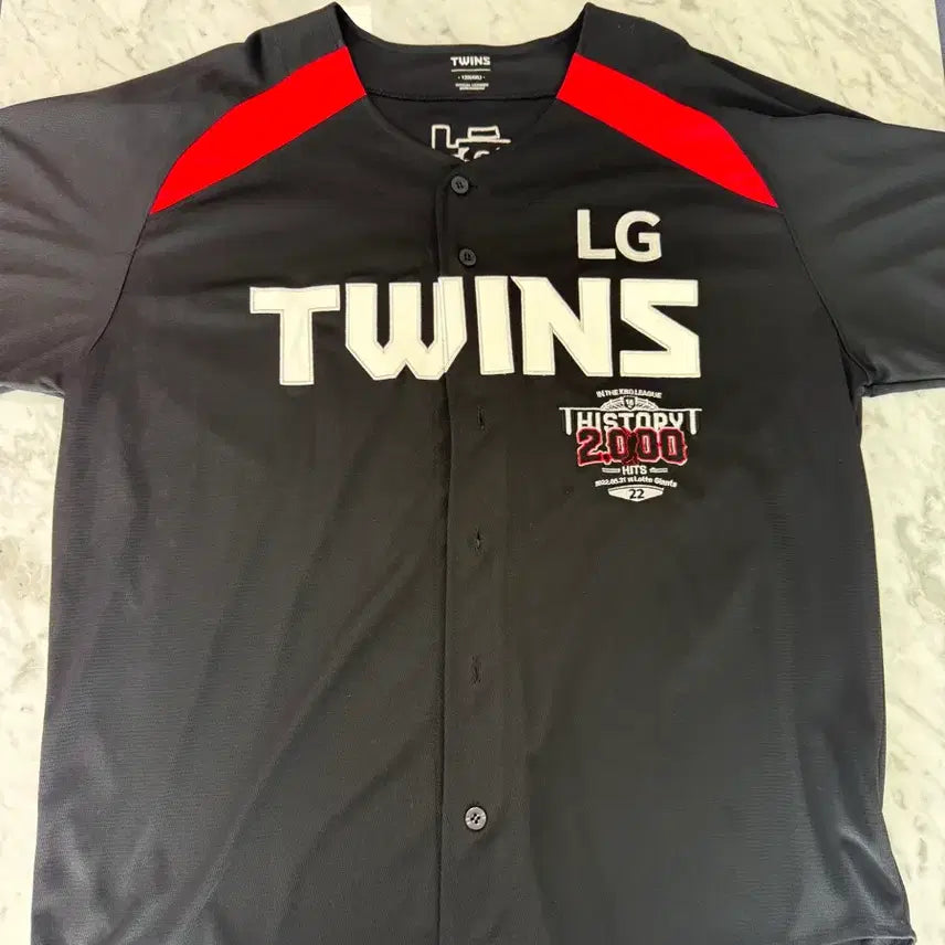 [BUNJANG] LG Twins Kim Hyun-soo 2000 Hits Commemorative Baseball Jersey (Size 120/4XL) / LG 트윈스 2000안타 기념 유니폼 김현수