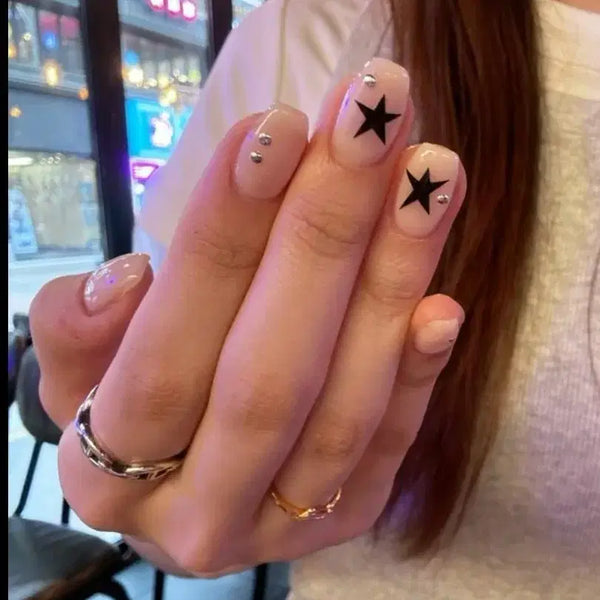 [BUNJANG] Handmade Nail Tips (Mini Short Coffin Shape) / NO.136 수제네일팁