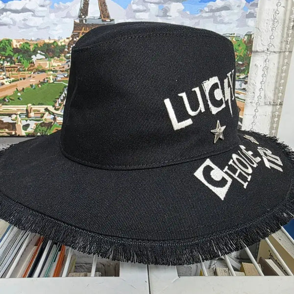 [BUNJANG] LUCKY CHOUETTE Women's Fringe Bucket Hat / 럭키슈에뜨 여성 버킷햇 벙거지모자 프린지햇 KG83