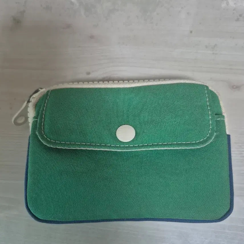 [BUNJANG] Green Color Zipper Coin Wallet / 그린 컬러 지퍼 동전 지갑