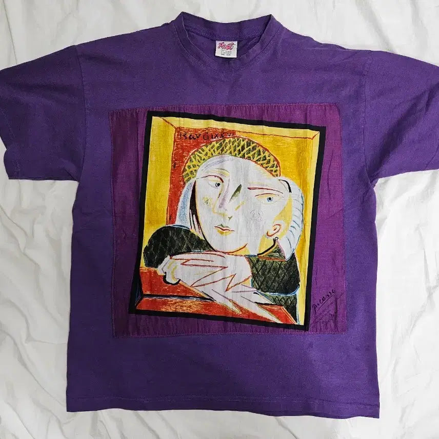 [BUNJANG] Picasso Patchwork T-Shirt / [os] 90s 빈티지 티셔츠 피카소 picasso 패치워크