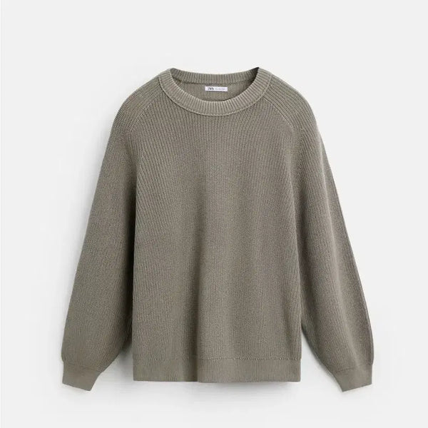 [BUNJANG] Zara Relaxed Fit Structured Sweater Stone Size S / 자라 릴렉스핏 스트럭처 스웨터 스톤 S사이즈