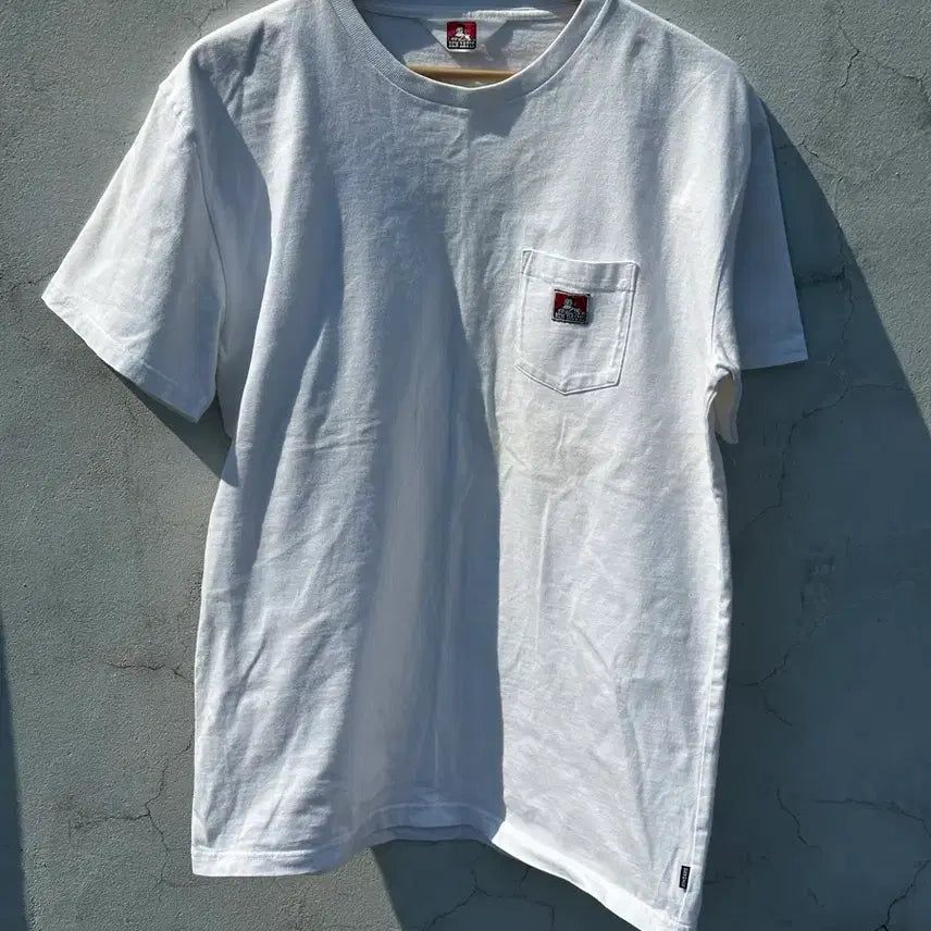 [BUNJANG] Ben Davis White Pocket T-Shirt / [M] 벤 데이비스 화이트 포켓 반팔 티셔츠