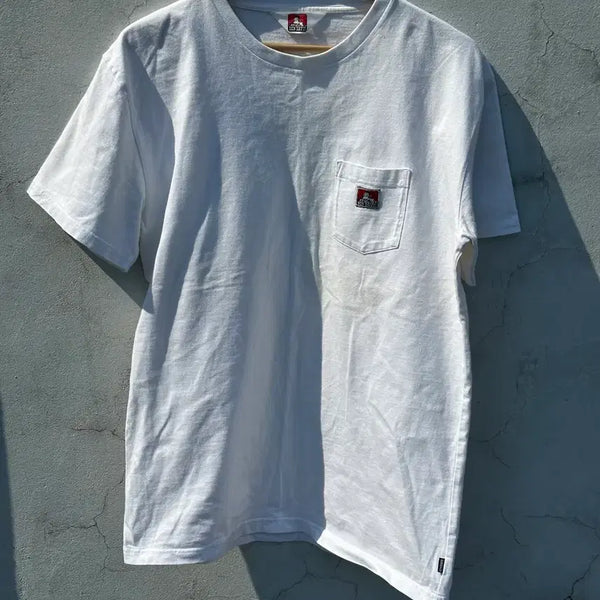 [BUNJANG] Ben Davis White Pocket T-Shirt / [M] 벤 데이비스 화이트 포켓 반팔 티셔츠