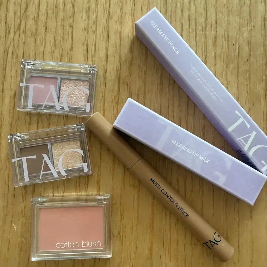 [BUNJANG] TAG All-in-One Eye & Lip Set / [일괄] 전부 태그 TAG 아이 팔레트, 립밀크, 컨투어 스틱, 아이펜슬