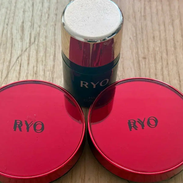 [BUNJANG] Ryo Hair Cushion (Black Cover) Bundle Set / [일괄] 려 Ryo 촘촘커버 탈모 헤어쿠션 흑채 팡팡