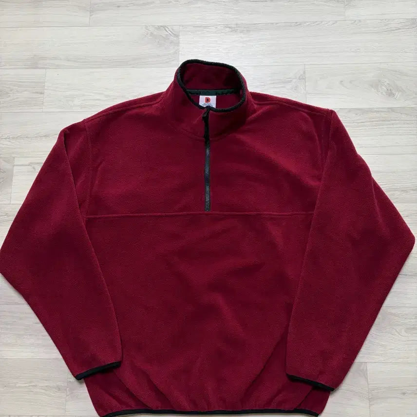 [BUNJANG] Duterro Half Zip Fleece Pullover Red L / 듀테로 하프 집 플리스 풀오버 레드 L사이즈 판매