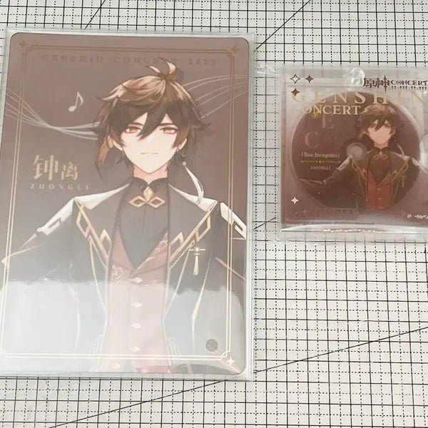[BUNJANG] Genshin Impact Zhongli Concert PVC Photocard + CD Acrylic Keyring Bundle Set (Sealed) / 원신 종려 음악회 PVC포토카드+CD 아크릴키링 미개봉 일괄양도