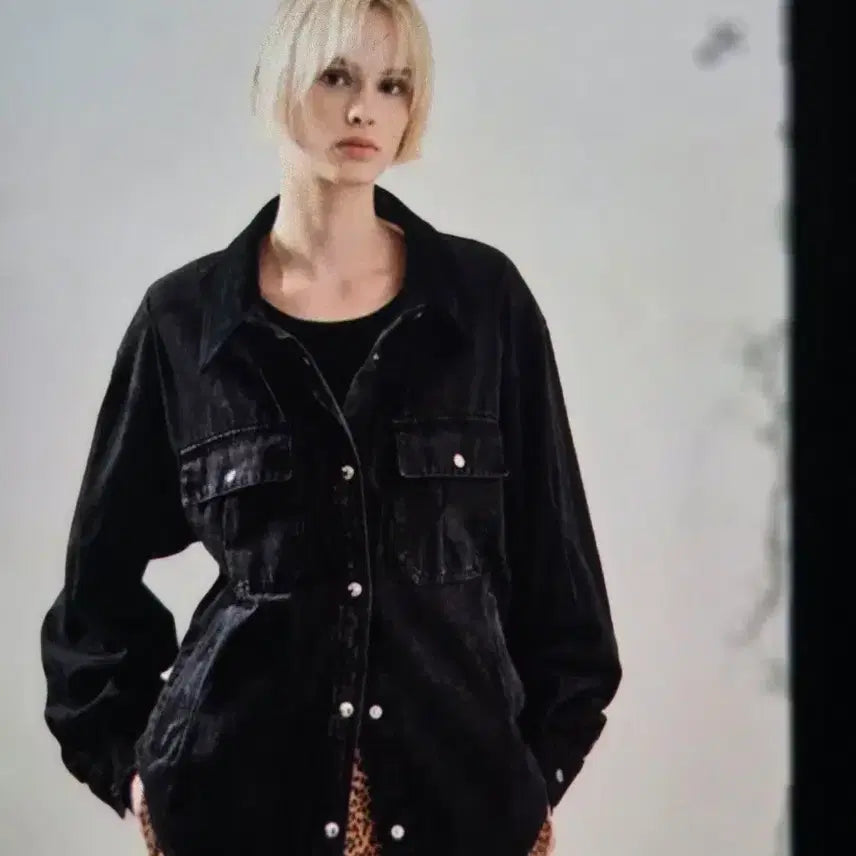 [BUNJANG] System Black Denim Shirt Jacket / 시스템블랙 데님 셔츠 자켓