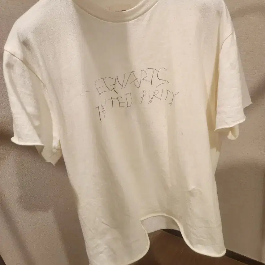 [BUNJANG] Easy&Art Short Sleeve T-Shirt White / 이지앤아트