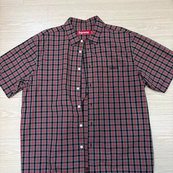 [BUNJANG] Supreme Mini Plaid Check Short Sleeve Shirt / [L] 슈프림 미니 플레이드 체크 반팔 셔츠