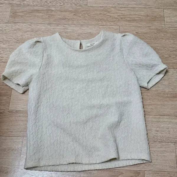 [BUNJANG] Short Sleeve Blouse Cream / 반팔 블라우스 크림