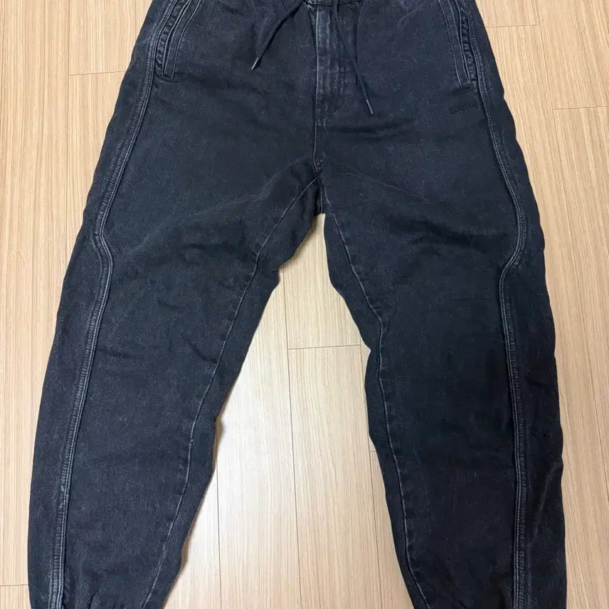 [BUNJANG] Juun.J Yohji Yamamoto x Yoo Ah-in Black Denim Jogger Pants (Size 46) / 준지 유아인 조거 흑청 팬츠(46)