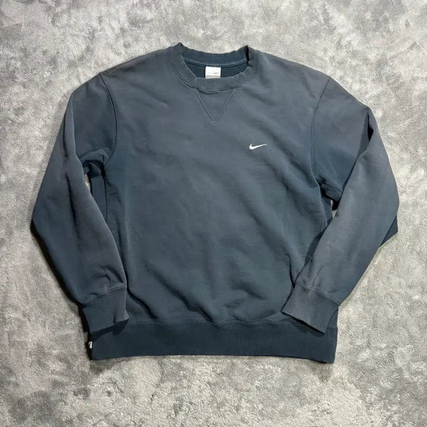 [BUNJANG] Nike Swoosh Navy Sweatshirt L / 나이키 스우시 네이비 맨투맨
