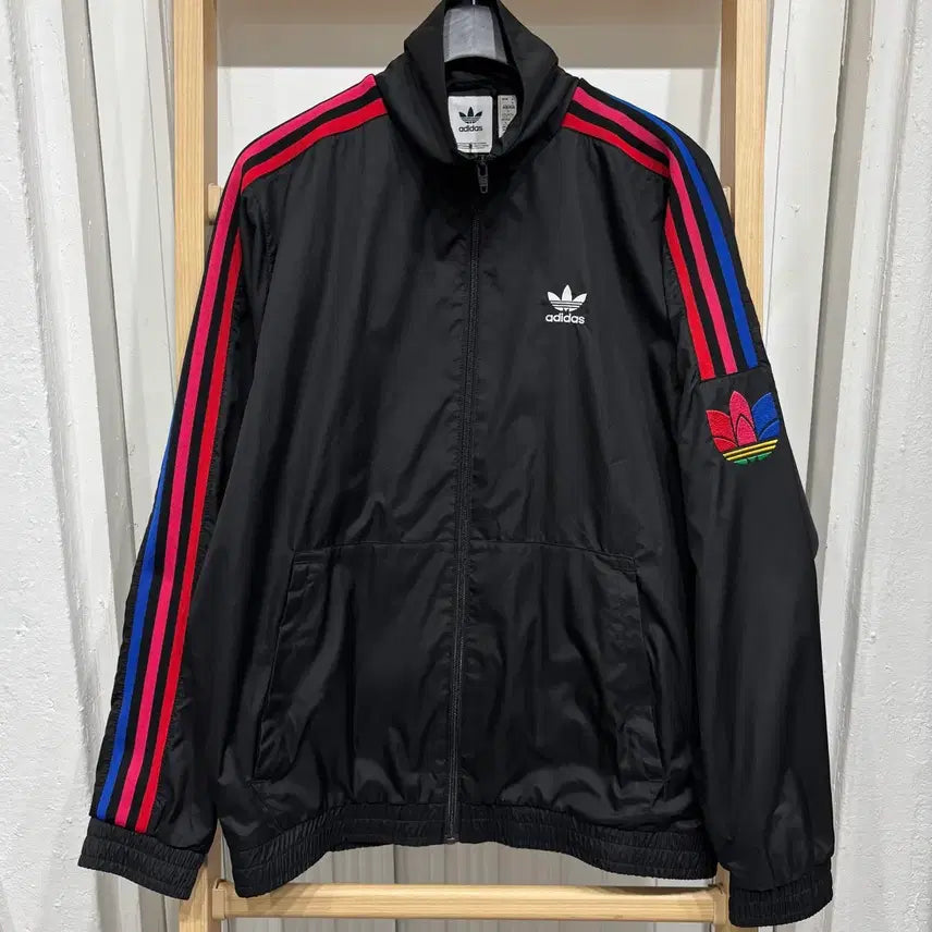 [BUNJANG] Adidas Firebird Windbreaker Jacket / 아디다스 불꽃로고 바람막이