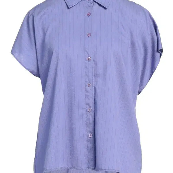 [BUNJANG] American Vintage Lavender Stripe Relaxed Fit Blouse / 여름블라우스