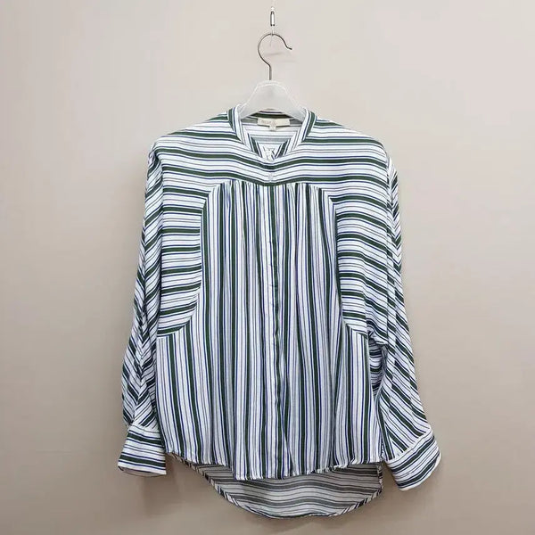 [BUNJANG] Maje Striped Loose Fit Shirt Blouse Size S / 마쥬 스트라이프 루즈핏 셔츠블라우스 1사이즈