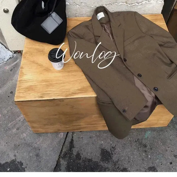 [BUNJANG] Wonlog WONT Valent Basic Jacket + Valent Pintuck Slacks Set / 원로그WONT 발렌 베이직 자켓+발렌 핀턱 슬랙스