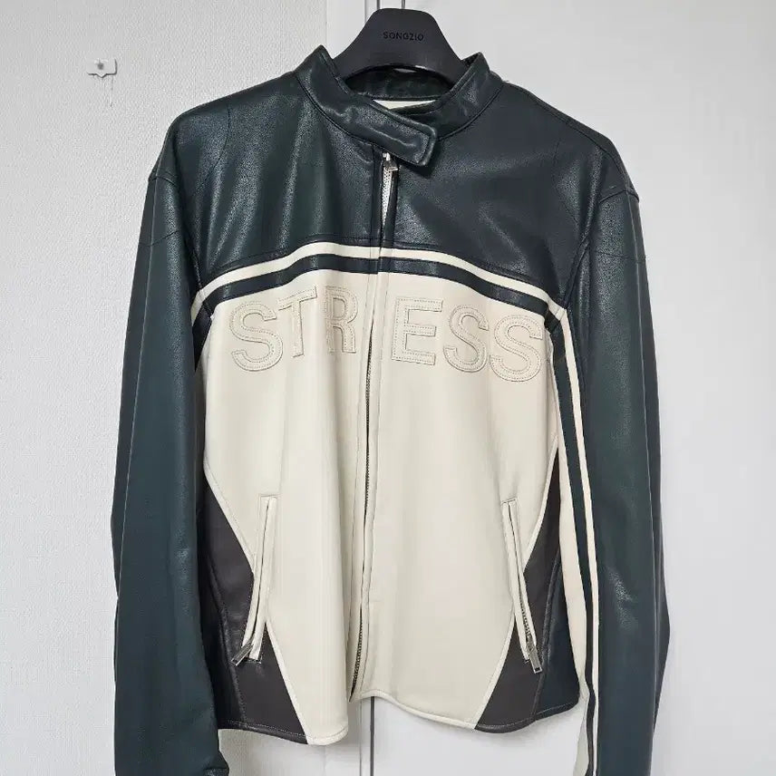 [BUNJANG] Mintime Leather Jacket Green L / 민타임 레더자켓 그린 L