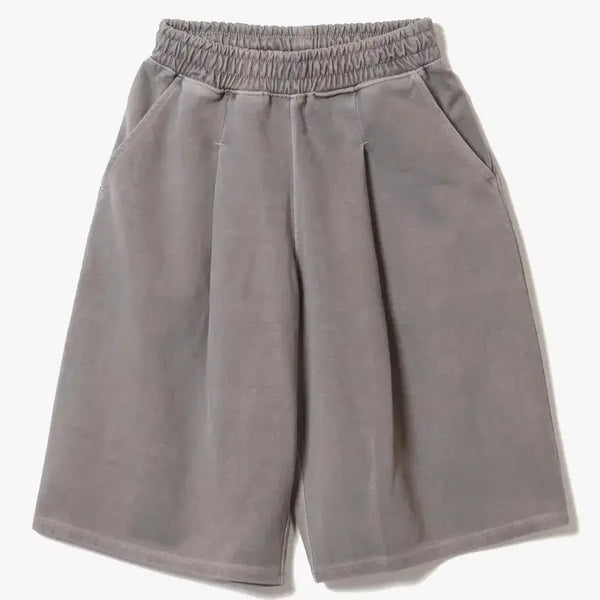 [BUNJANG] Zero Pigment One-Tuck Sweat Shorts Cement S / 제로 피그먼트 원턱 스웻 쇼츠 반바지