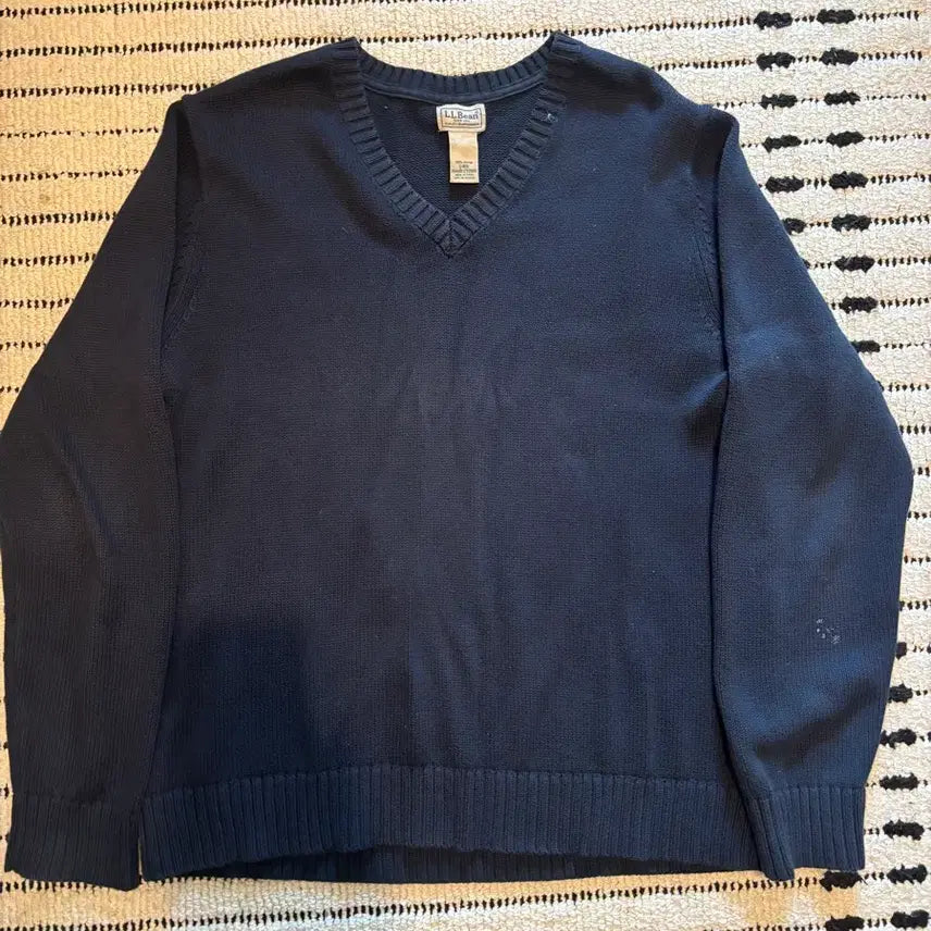 [BUNJANG] Vintage Navy V-Neck Knit Sweater / [!옷정리특가!] 빈티지 V넥 네이비 니트
