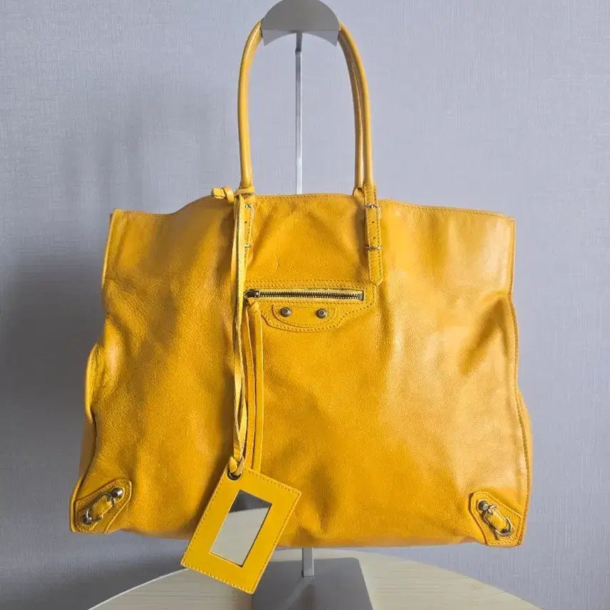 [BUNJANG] Balenciaga Papier Yellow Shoulder Bag / 발렌시아가 파피에르 옐로우 숄더백