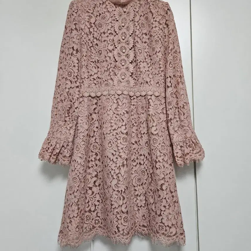 [BUNJANG] McGINN Indian Pink Lace Dress (Size 66) / (새상품) 매긴(McGINN) 핑크 레이스 원피스 (66)