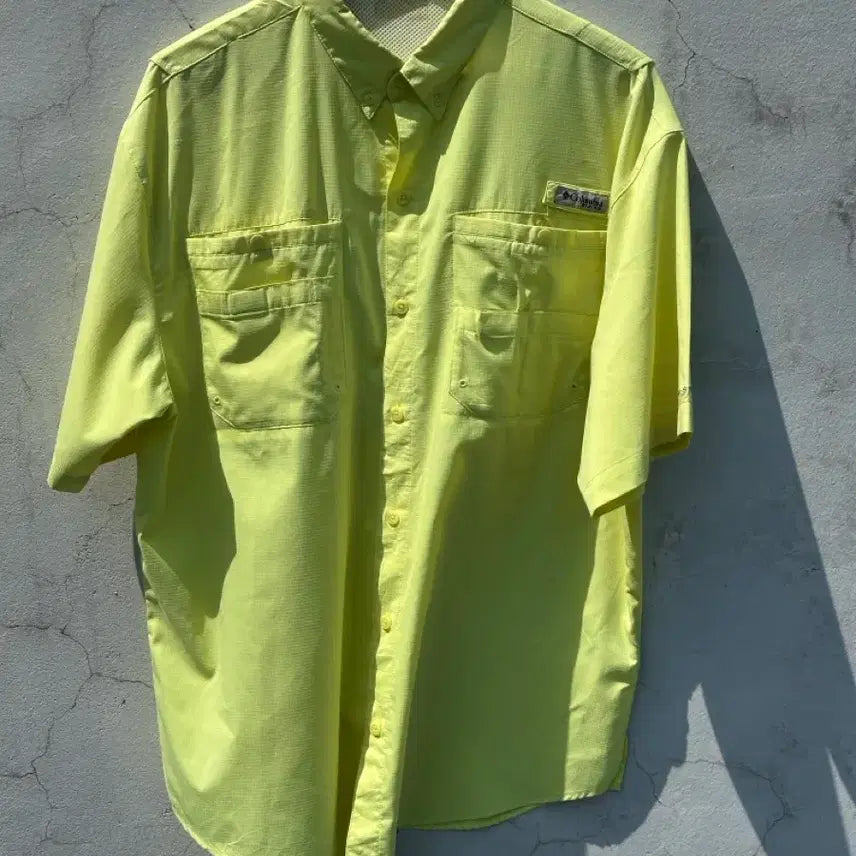 [BUNJANG] Columbia PFG Yellow Short Sleeve Shirt XL / [XL] 컬럼비아 PFG 옐로우 반팔 셔츠