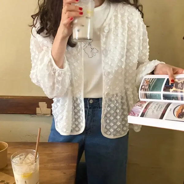 [BUNJANG] Rosebay Lily Chiffon Cardigan / 로즈베이  릴리 쉬폰 가디건