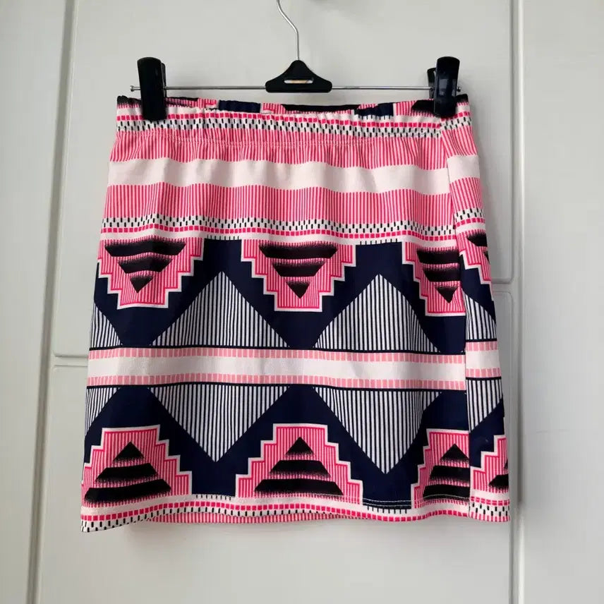 [BUNJANG] Unique Pattern Mini Skirt / 유니크 패턴 밴딩 미니 스커트