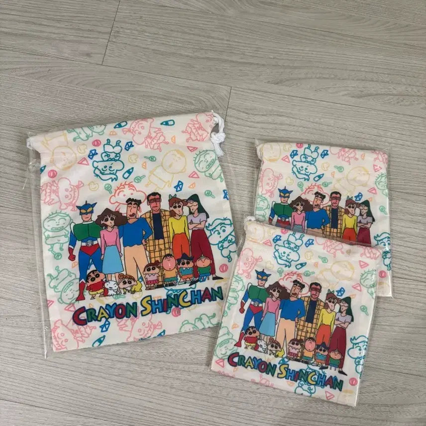 [BUNJANG] Crayon Shin-chan Drawstring Pouch / 짱구 복조리 파우치