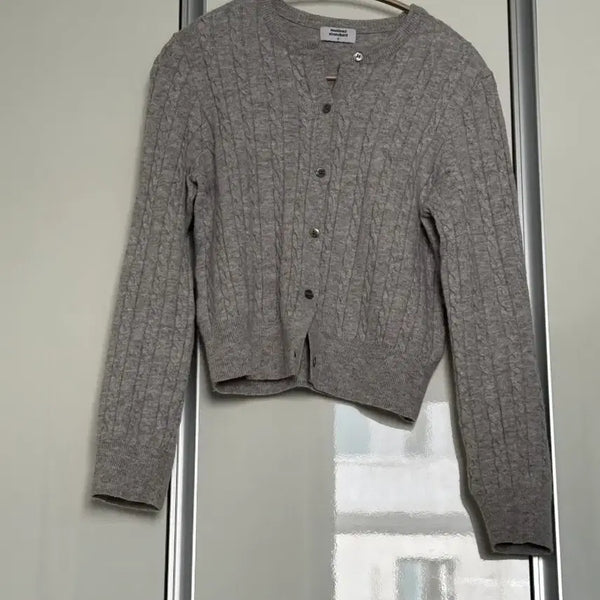 [BUNJANG] Musinsa Standard Women's Cable Round Neck Cardigan S / 무탠다드 우먼즈 케이블 라운드 넥 가디건 S