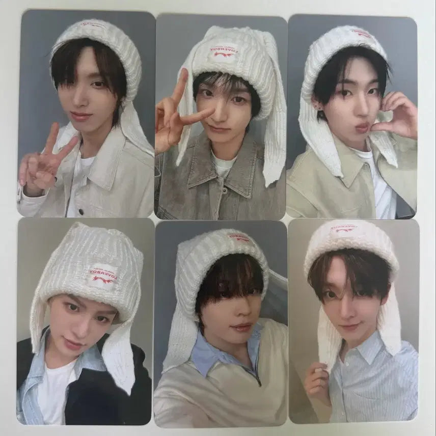 [BUNJANG] Kickflip Makestar Lucky Draw Rabbit Beanie ver. Gyhun Donghwa Donghyun Minje Kaiju Juwang Photocard / 킥플립 메이크스타 미공포 토끼비니ver 계훈 동화 동현 민제 케이주 주왕