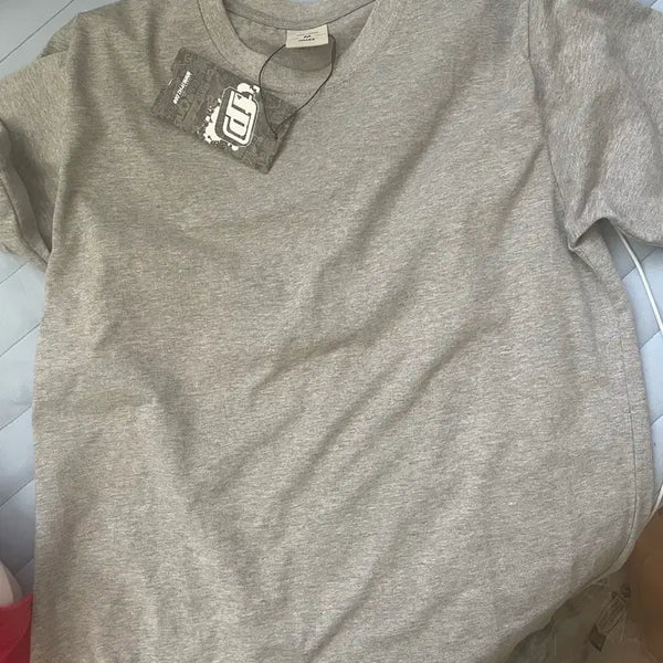 [BUNJANG] Peple Original 16s Cotton T-Shirt Grey M / 페플 오리지널 16수 무지티 그레이 m
