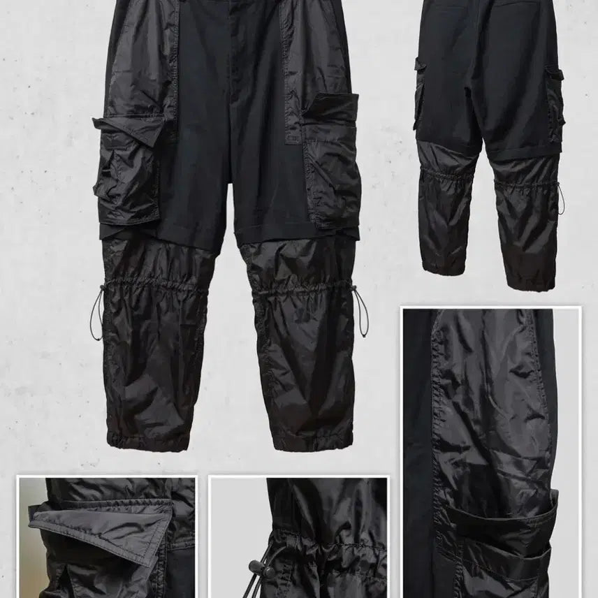[BUNJANG] Juun.J Layered Multi Cargo Jogger Pants / [L] 준지 나일론 레이어드 멀티 카고조거 팬츠 34