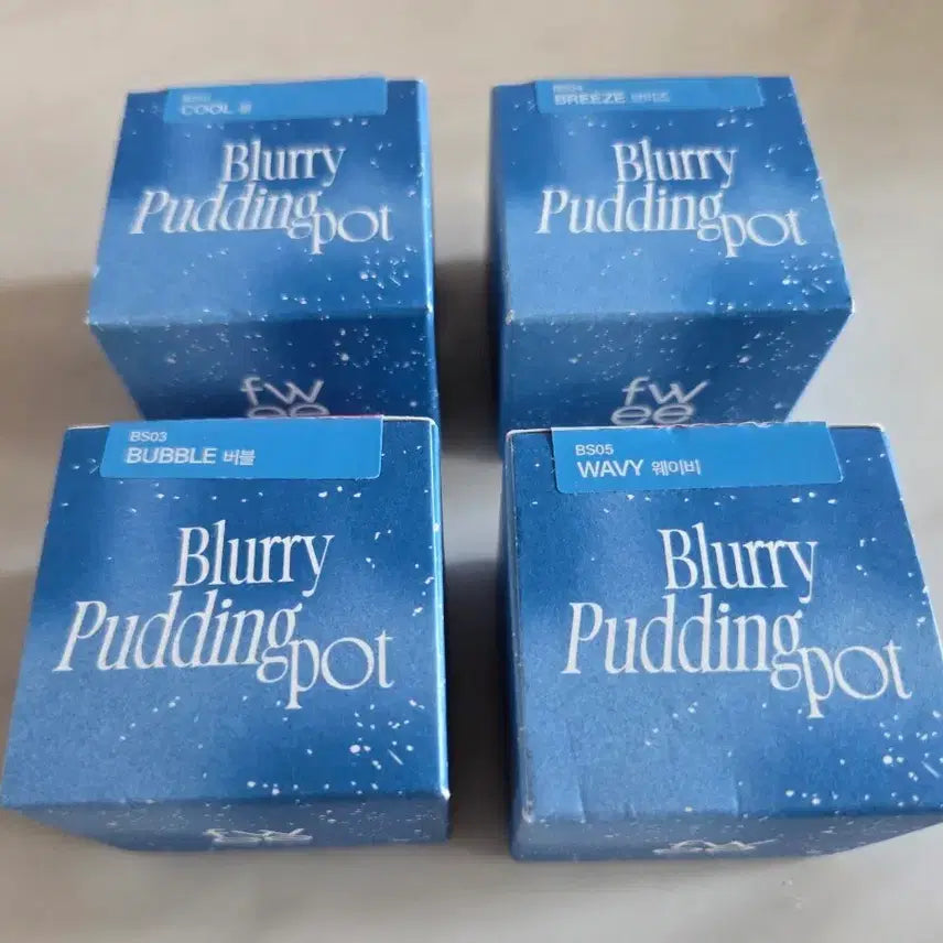 [BUNJANG] FEE Lip & Cheek Blurry Pudding Pot (Set of 4) / 퓌 립앤치크 블러리 푸딩팟 4종