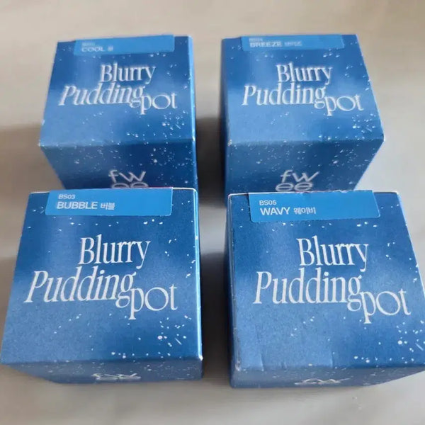 [BUNJANG] FEE Lip & Cheek Blurry Pudding Pot (Set of 4) / 퓌 립앤치크 블러리 푸딩팟 4종