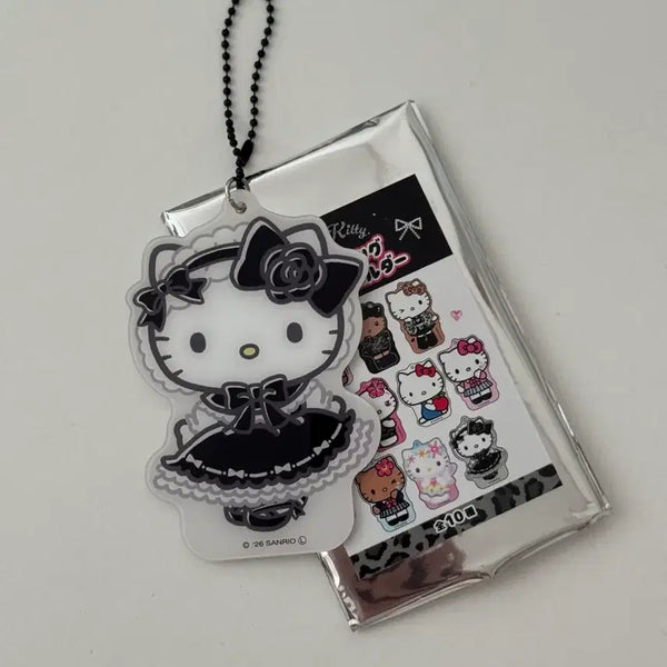 [BUNJANG] Hello Kitty Mirror Keyring Lolita Frill / 헬로키티 거울 키링 러블리 프릴 로리타 미사용 새상품