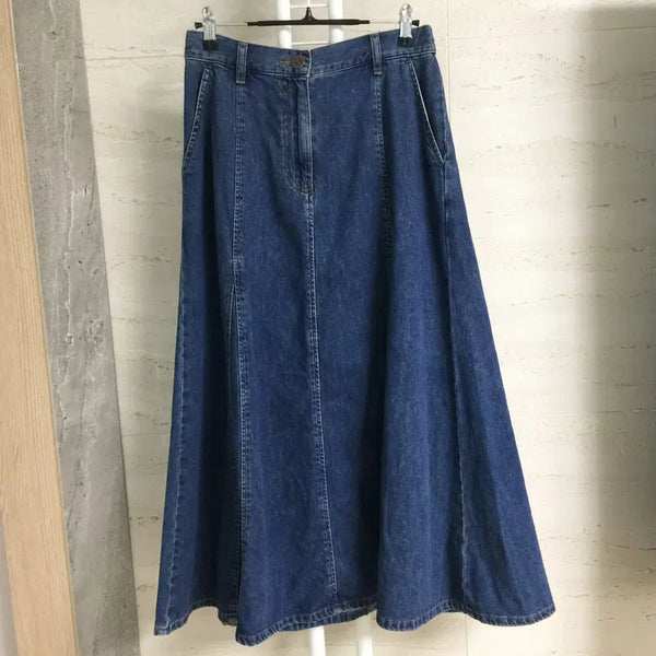 [BUNJANG] Benetton A-Line Denim Long Skirt / 베네통 24 A라인 데님  롱 스커트 26