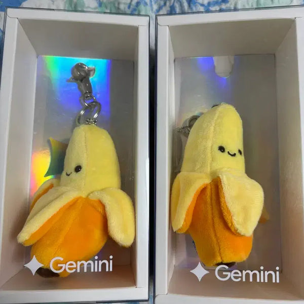 [BUNJANG] YouTube Gemini Nano Banana Doll Keyring / 유튜브 Gemini 나노 바나나 인형 키링