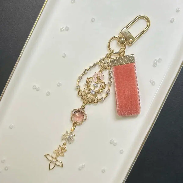 [BUNJANG] Handmade Pink Castle Drop Keyring / [핸드메이드/수공예] 핑크 캐슬 드롭 키링