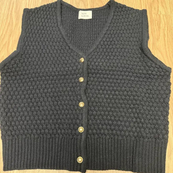 [BUNJANG] LOCAL Knit Vest Free Size / LOCAL 니트 조끼 FREE 사이즈