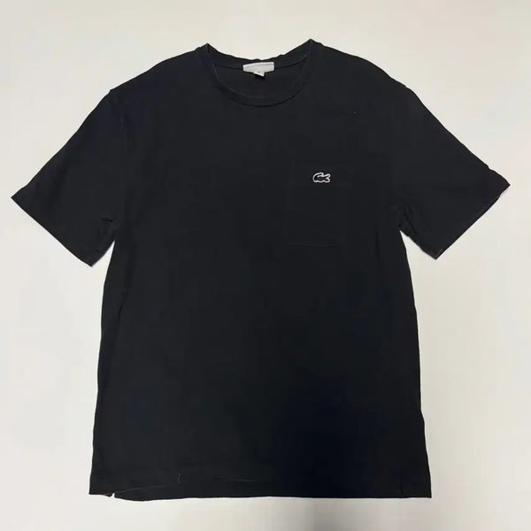 [BUNJANG] Lacoste Classic Fit One Pocket Round Short Sleeve T-Shirt (Black) / 정품 라코스테 클래식 핏 원 포켓 라운드 반팔 티셔츠 L 블랙