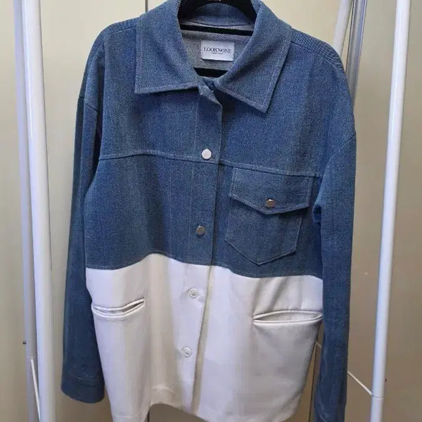 [BUNJANG] Lookn Self-Produced Half Denim Jacket / 룩넌 자체제작 하프 데님 자켓