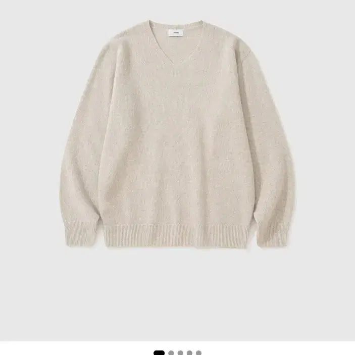 [BUNJANG] My Library V-Neck Wool Knit Oatmeal S / 마이라이브러리 / 브이넥 울니트 오트밀 / S