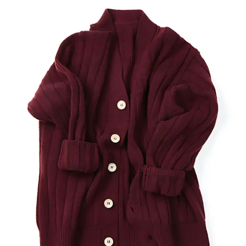 [BUNJANG] MOMODESIGN 10th Anniversary Cardigan Wine / [48] 모마디자인 10주년 가디건 와인