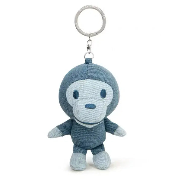 [BUNJANG] BAPE BABY MILO Denim Doll Keyring / 베이프 베이비 마일로 데님 인형 키링